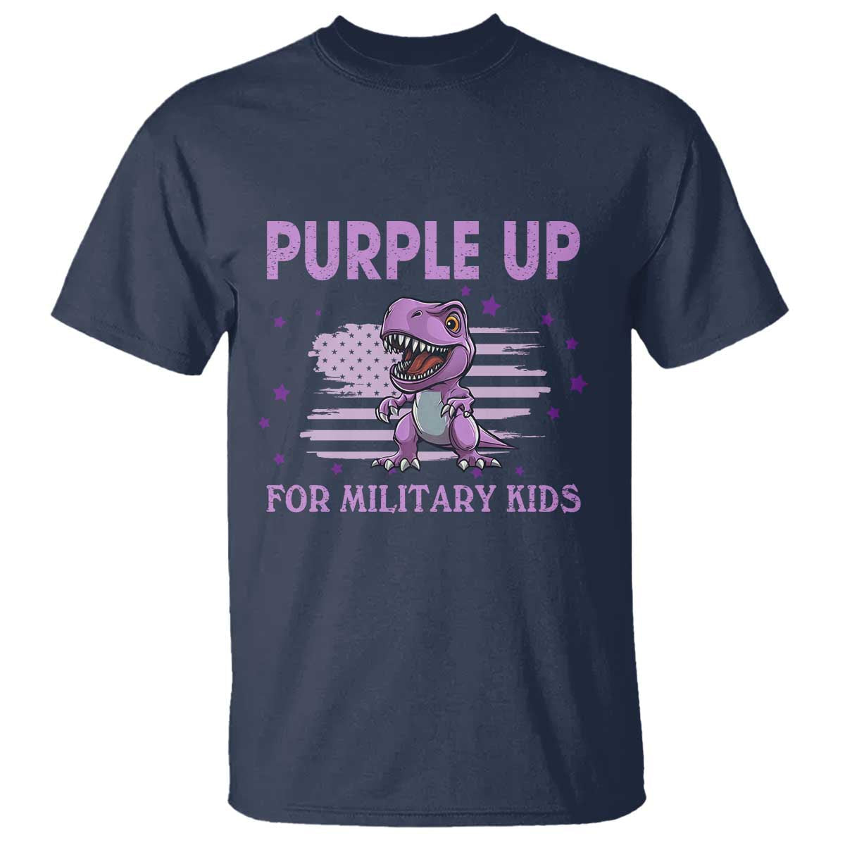 purple-up-for-military-kids-t-shirt-military-child-month-dinosaur-american-flag