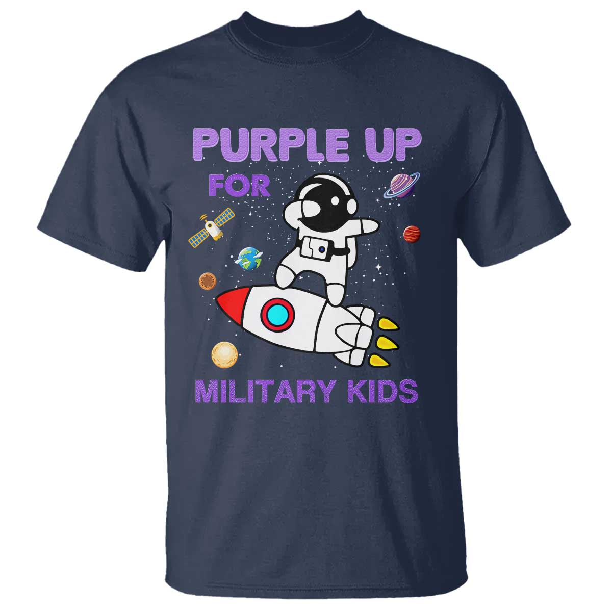purple-up-for-military-kids-t-shirt-military-child-month-astronaut-outer-space