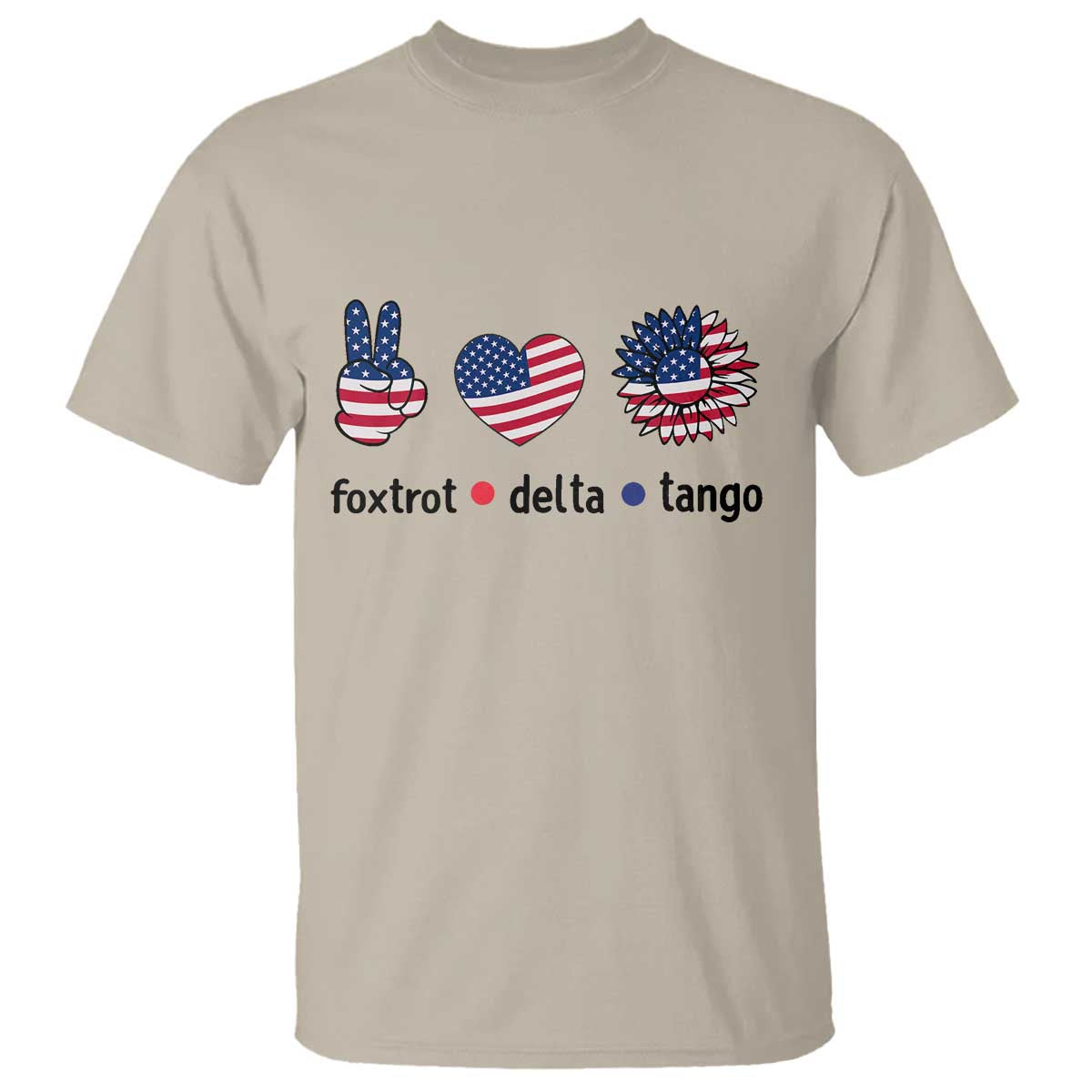 funny-foxtrots-delta-tangos-t-shirt-american-flag-peace-sign-heart-sunflower