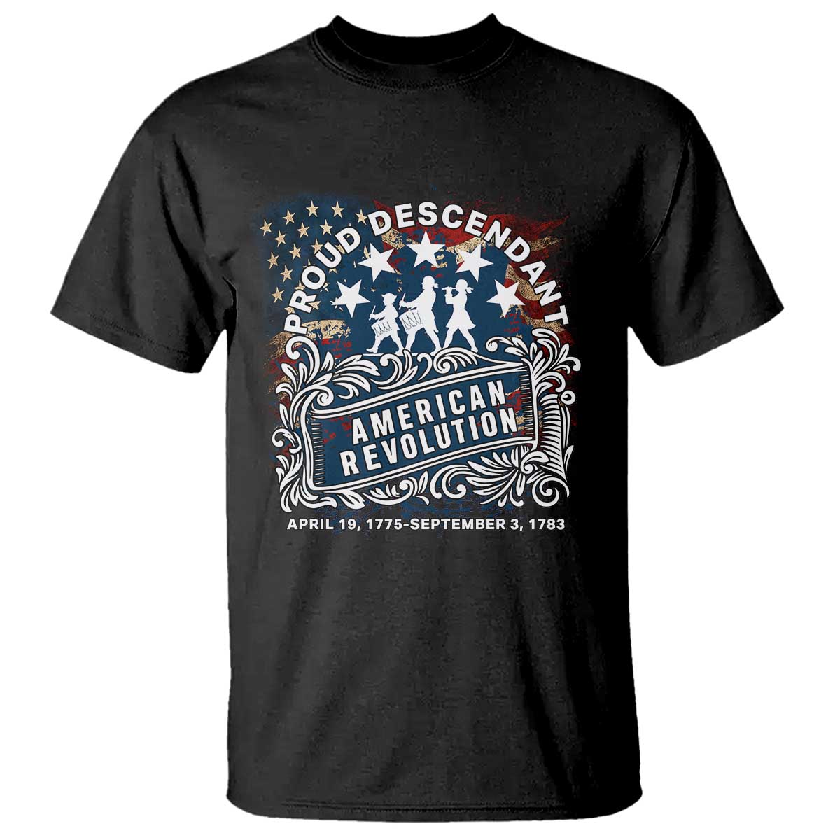 proud-descendant-american-revolution-t-shirt-1775-to-1783-patriotic-heritage
