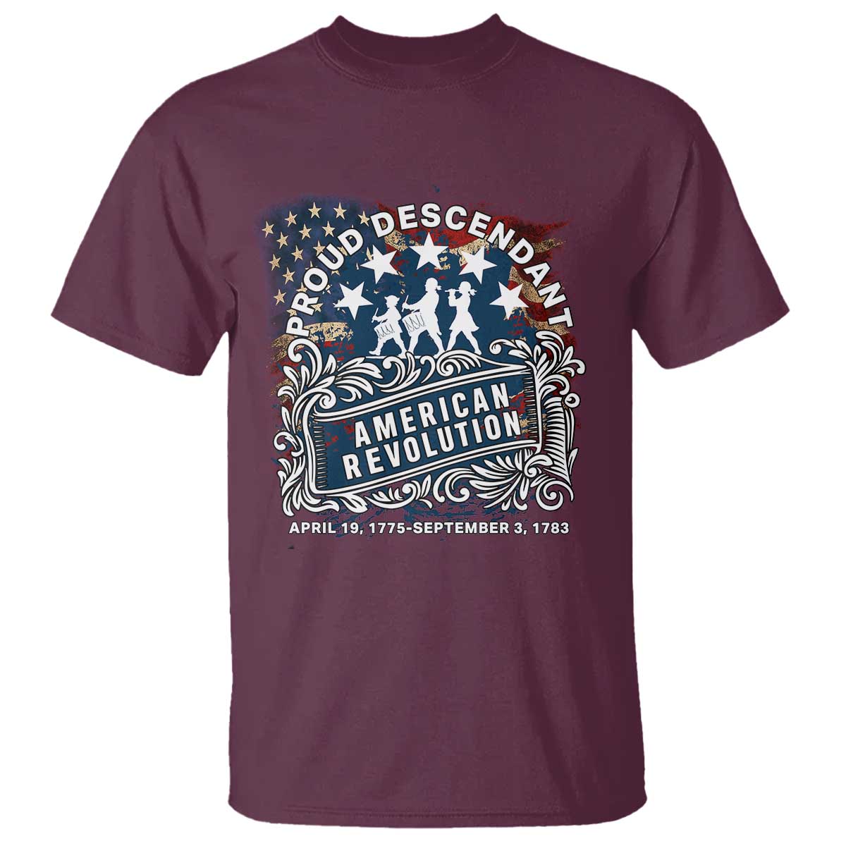 proud-descendant-american-revolution-t-shirt-1775-to-1783-patriotic-heritage
