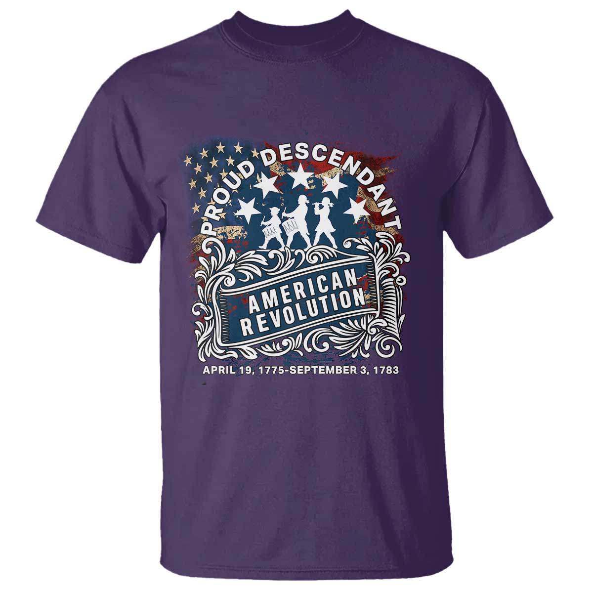 proud-descendant-american-revolution-t-shirt-1775-to-1783-patriotic-heritage