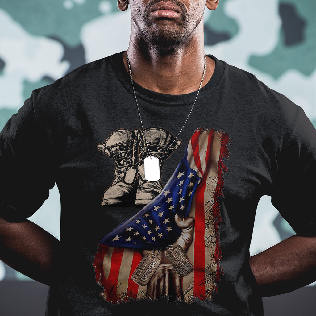 us-pride-t-shirt-american-flag-with-combat-boots-and-dog-tags