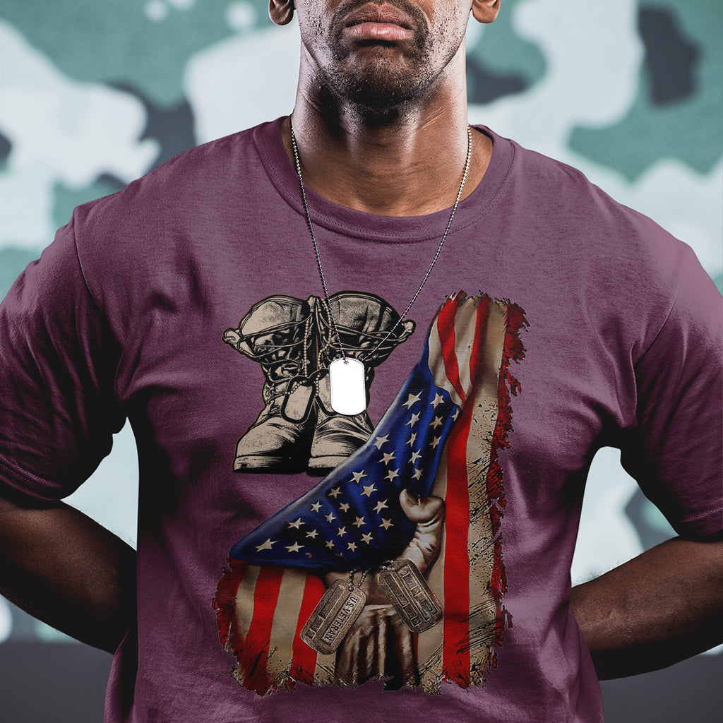 us-pride-t-shirt-american-flag-with-combat-boots-and-dog-tags