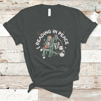 reading-skeleton-t-shirt-rip-reading-in-peace-book-lover-spooky-vibe