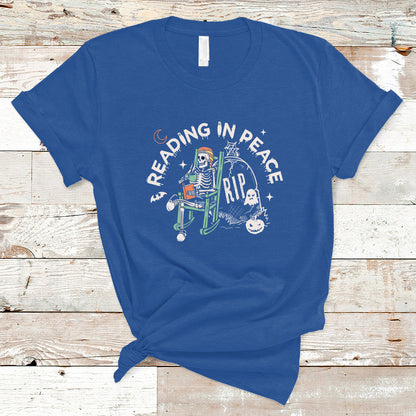 reading-skeleton-t-shirt-rip-reading-in-peace-book-lover-spooky-vibe