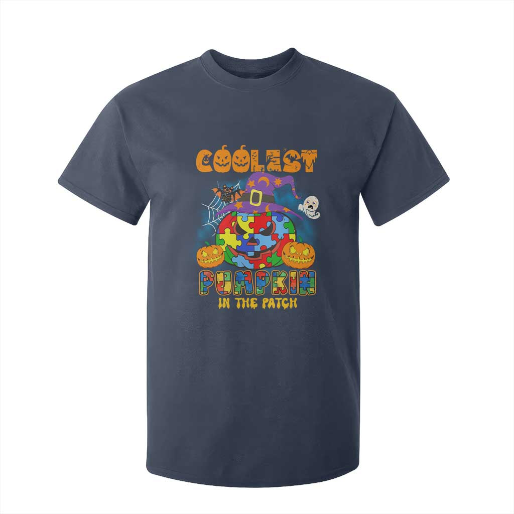 Funny Autism Support Coolest Halloween Pumpkin In The Patch T Shirt For Kid