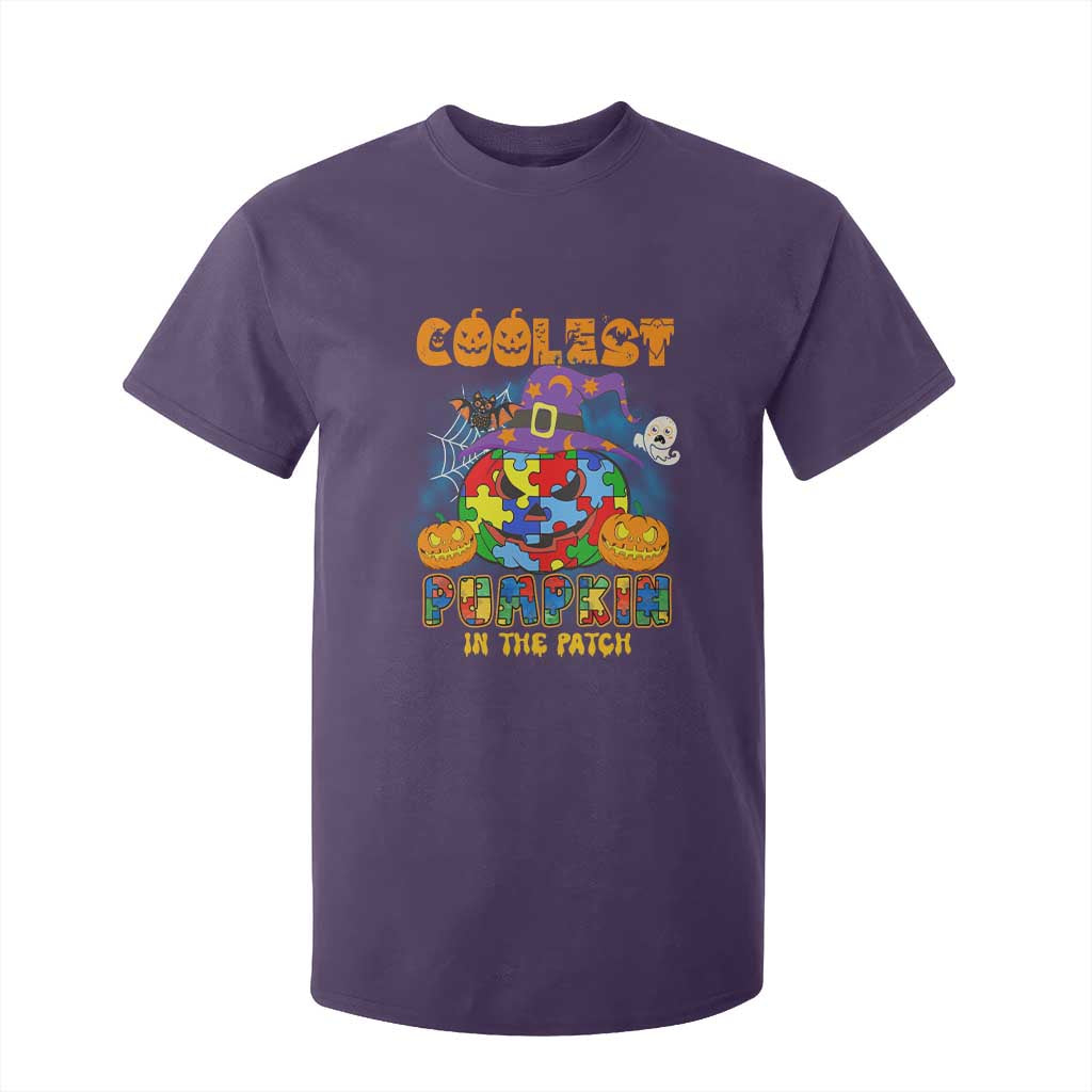 Funny Autism Support Coolest Halloween Pumpkin In The Patch T Shirt For Kid