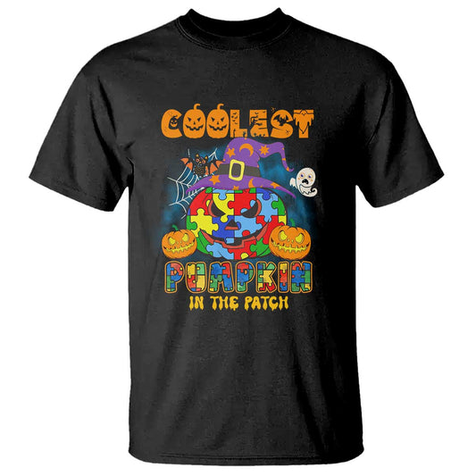 Funny Autism Support Coolest Halloween Pumpkin In The Patch T Shirt