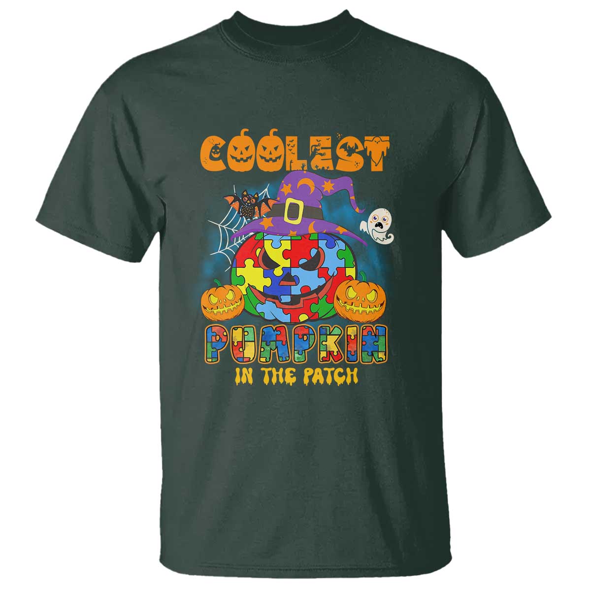 Funny Autism Support Coolest Halloween Pumpkin In The Patch T Shirt