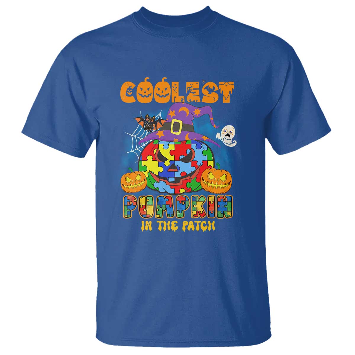 Funny Autism Support Coolest Halloween Pumpkin In The Patch T Shirt