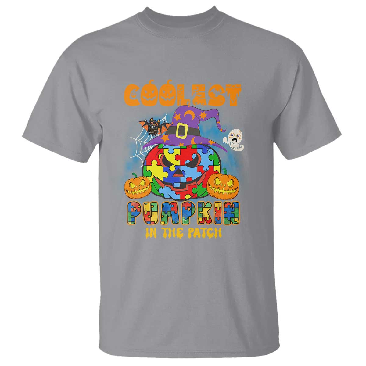 Funny Autism Support Coolest Halloween Pumpkin In The Patch T Shirt
