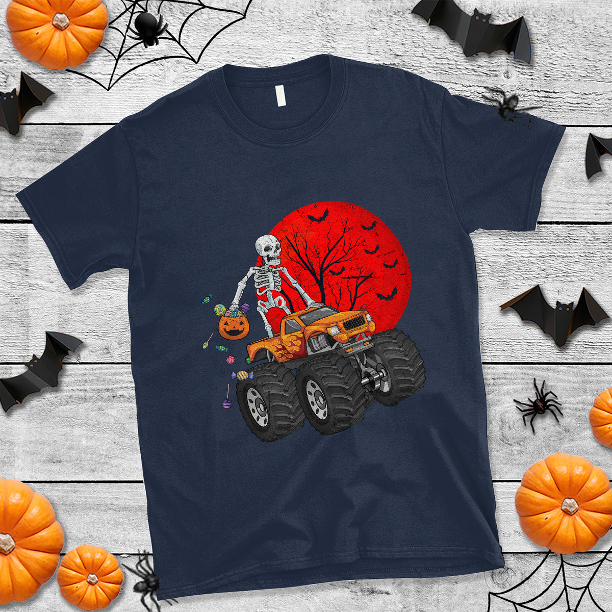 halloween-skeleton-t-shirt-skeleton-riding-monster-truck-candy-funny-scary-pumpkin