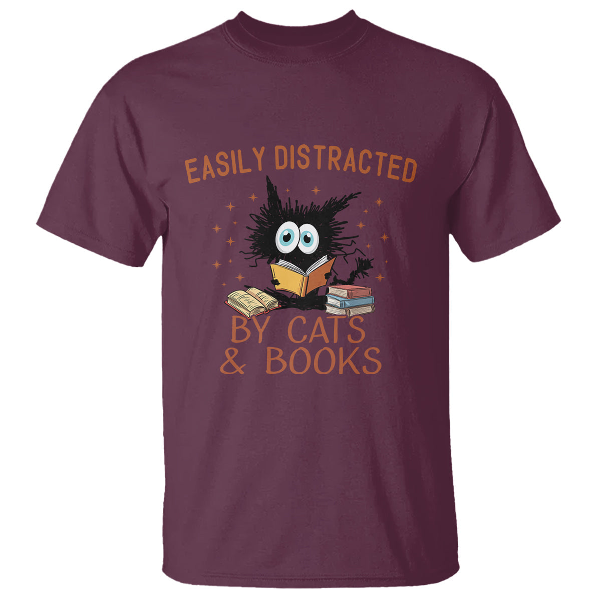 cat-book-lover-t-shirt-easily-distracted-by-cats-and-books-funny-black-cat-meme