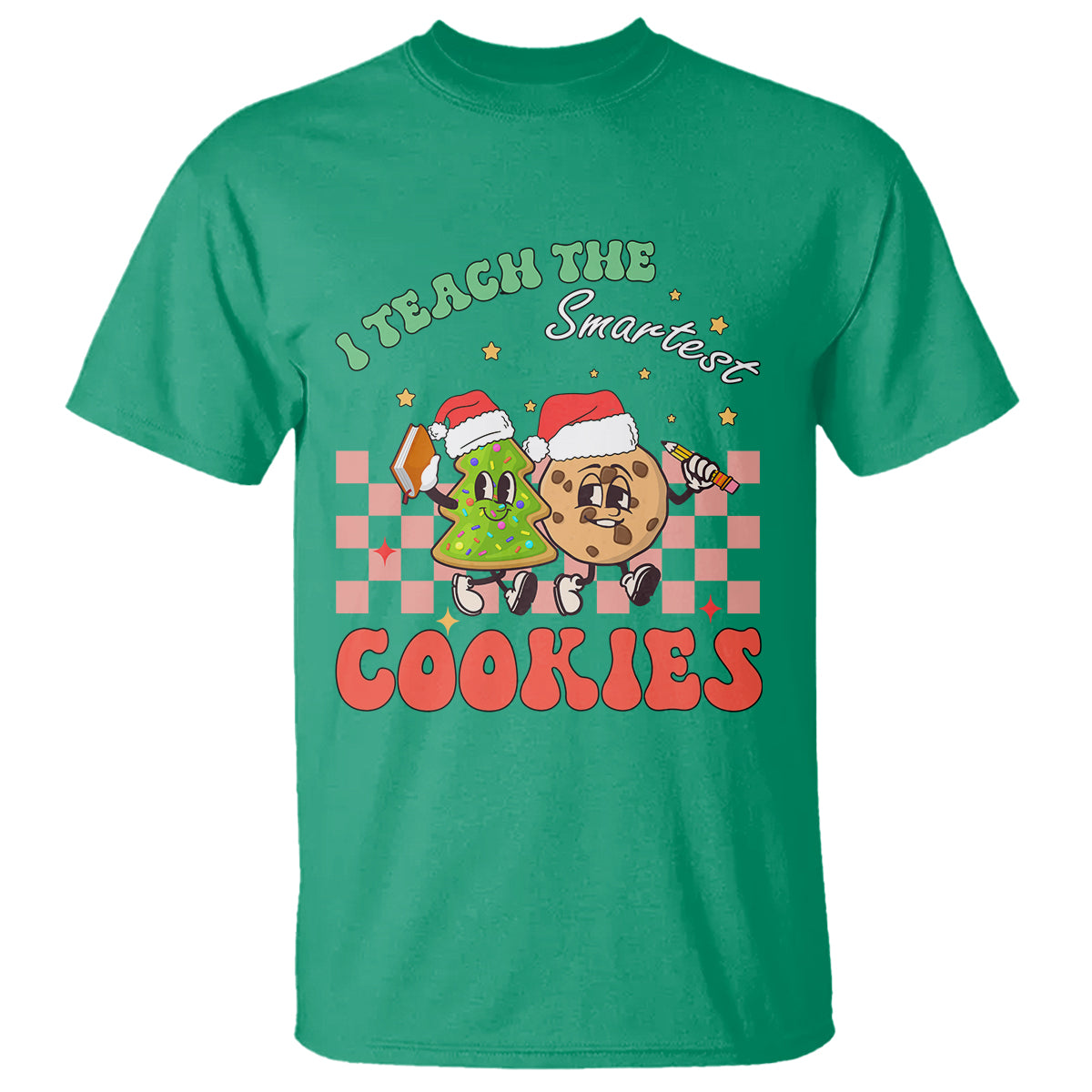 teacher-christmas-t-shirt-i-teach-the-smartest-cookies-retro-groovy-xmas-cookies-1