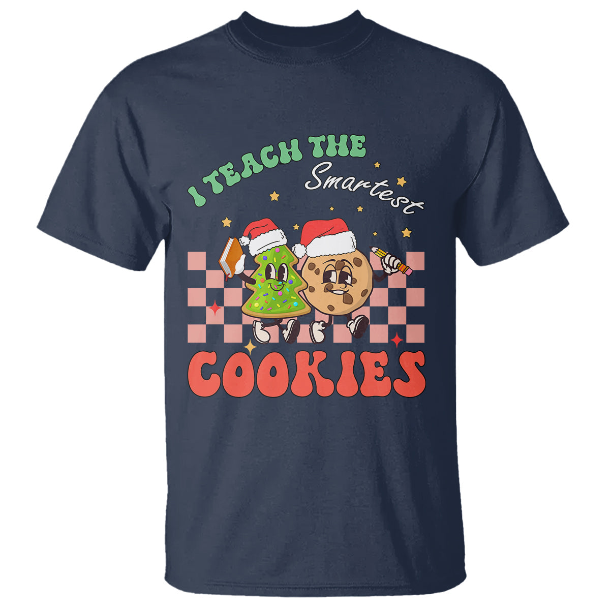 teacher-christmas-t-shirt-i-teach-the-smartest-cookies-retro-groovy-xmas-cookies-1