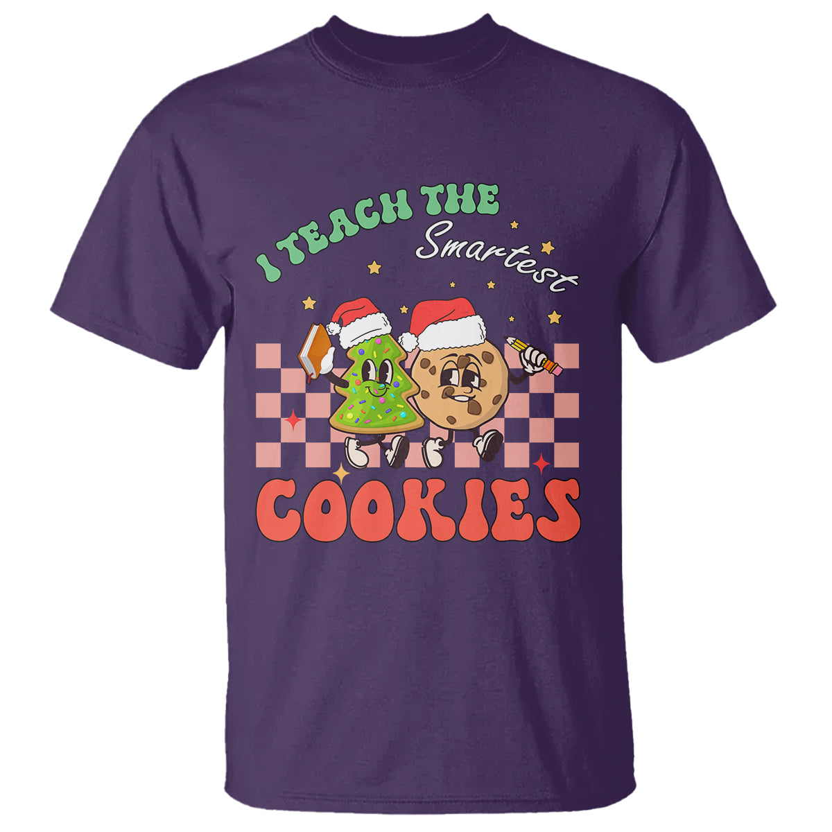 teacher-christmas-t-shirt-i-teach-the-smartest-cookies-retro-groovy-xmas-cookies-1