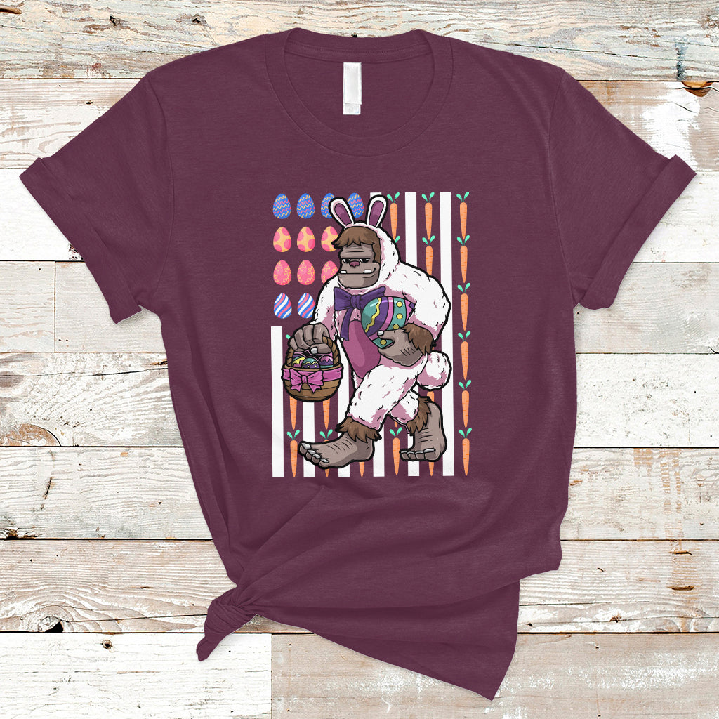 funny-bigfoot-lover-apparel-bigfoot-in-bunny-costume-egg-hunting-halloween-costume-for-kids-boys-girls-t-shirt-ts02