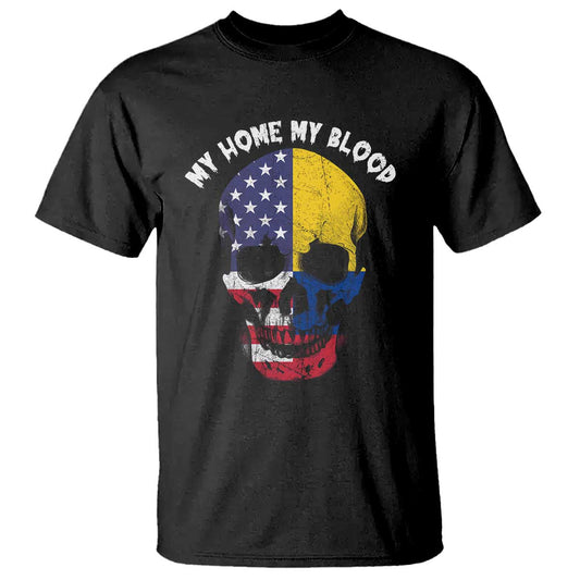 colombian-american-skull-t-shirt-my-home-my-blood-flags