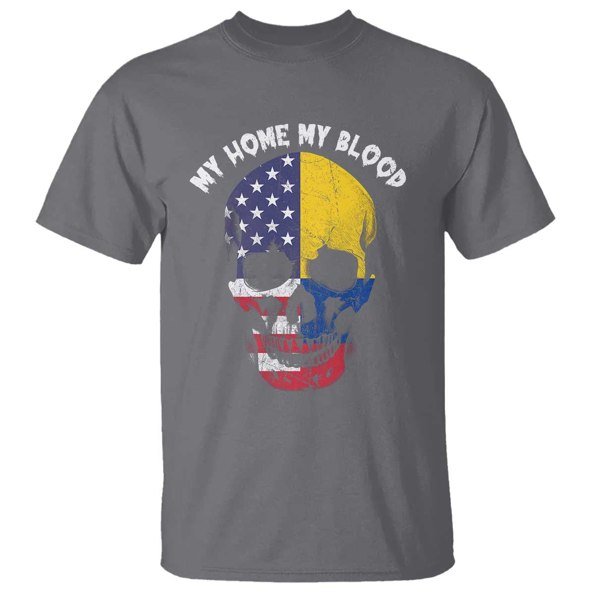 colombian-american-skull-t-shirt-my-home-my-blood-flags