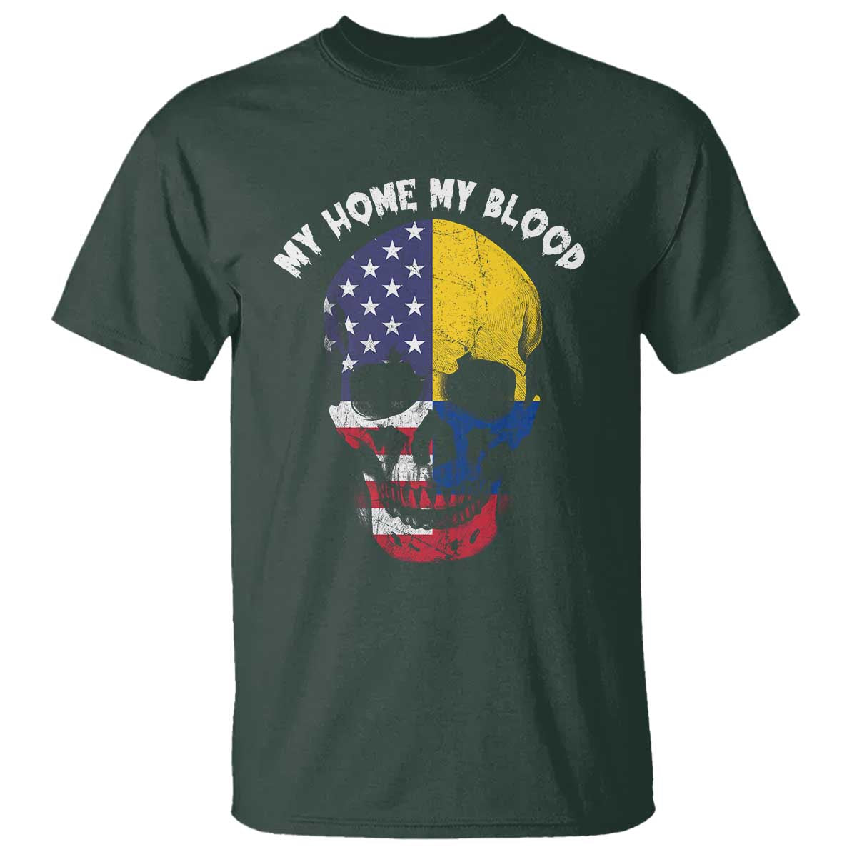 colombian-american-skull-t-shirt-my-home-my-blood-flags