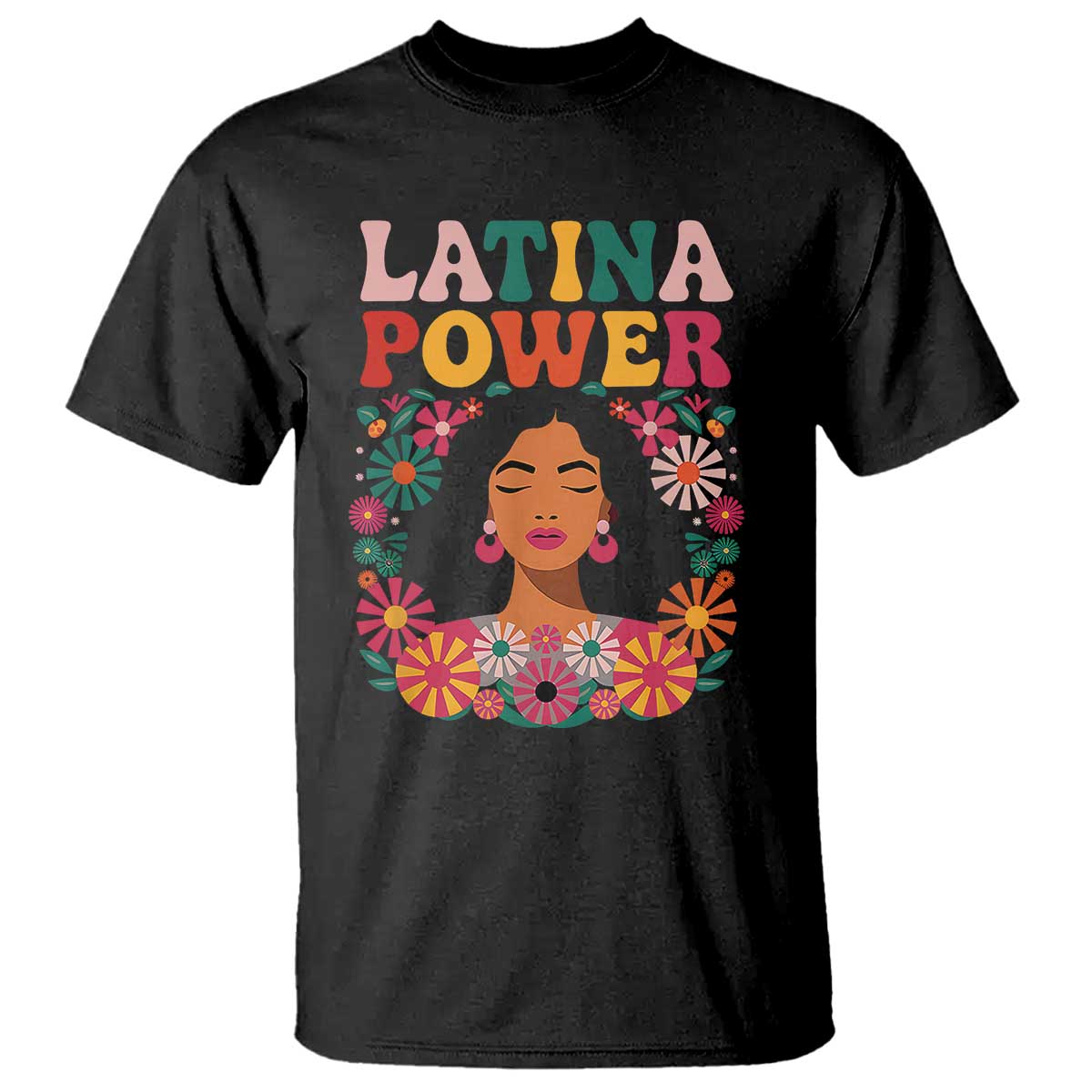 latina-power-t-shirt-floral-hispanic-heritage