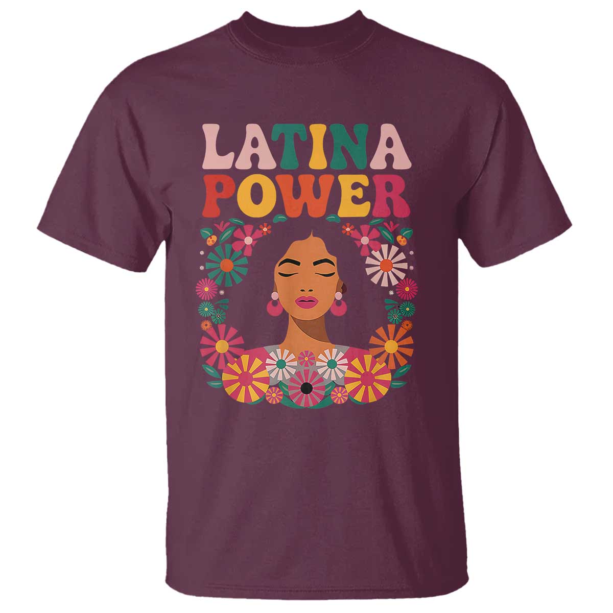 latina-power-t-shirt-floral-hispanic-heritage