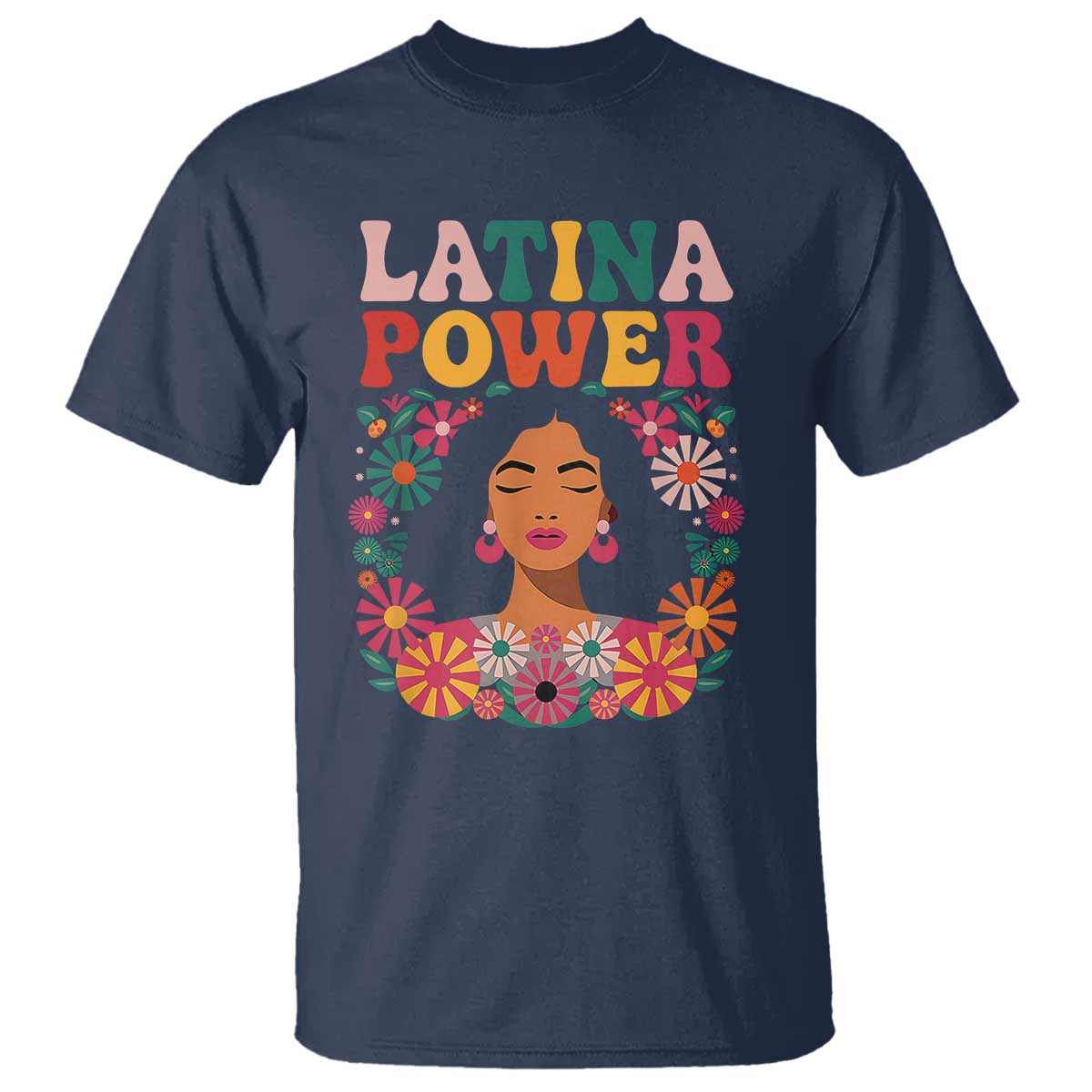 latina-power-t-shirt-floral-hispanic-heritage
