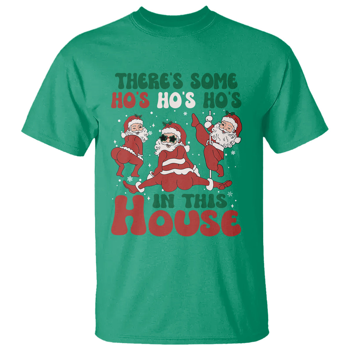 christmas-santa-t-shirt-theres-some-hos-in-this-house-funny-xmas