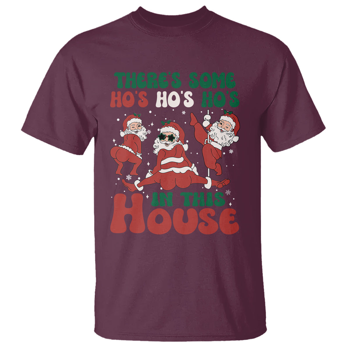 christmas-santa-t-shirt-theres-some-hos-in-this-house-funny-xmas