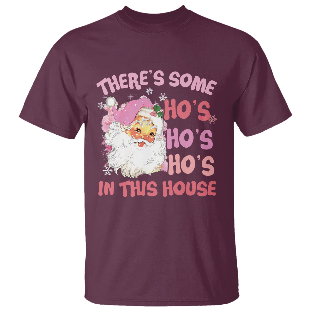 christmas-pink-santa-t-shirt-theres-some-hos-in-this-house-retro-xmas-vibe