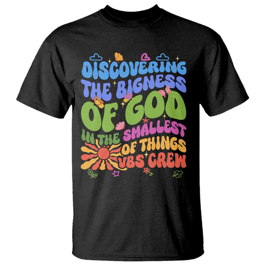 vbs-2025-t-shirt-discovering-the-bigness-of-god-in-the-smallest-of-things-retro-groovy