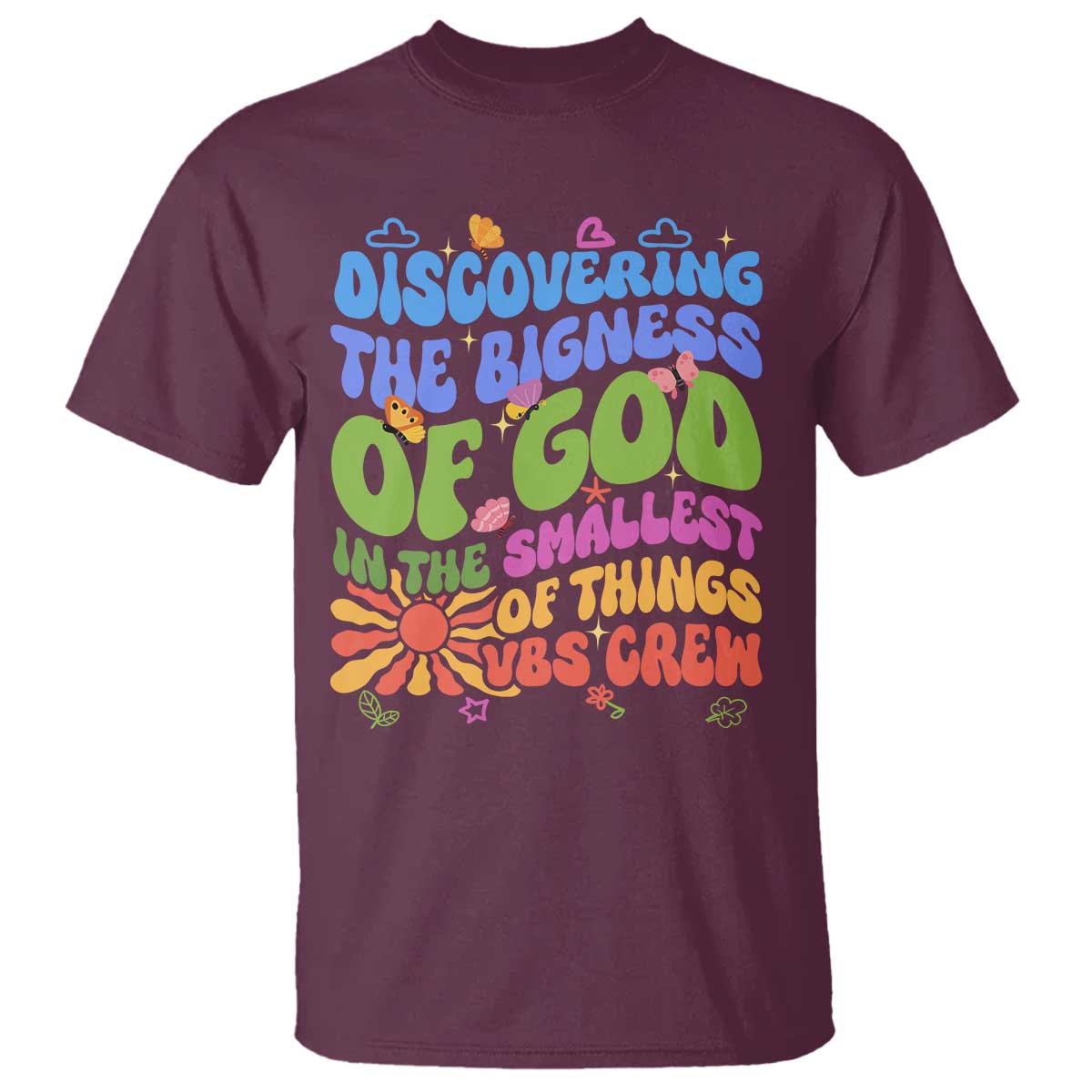 vbs-2025-t-shirt-discovering-the-bigness-of-god-in-the-smallest-of-things-retro-groovy