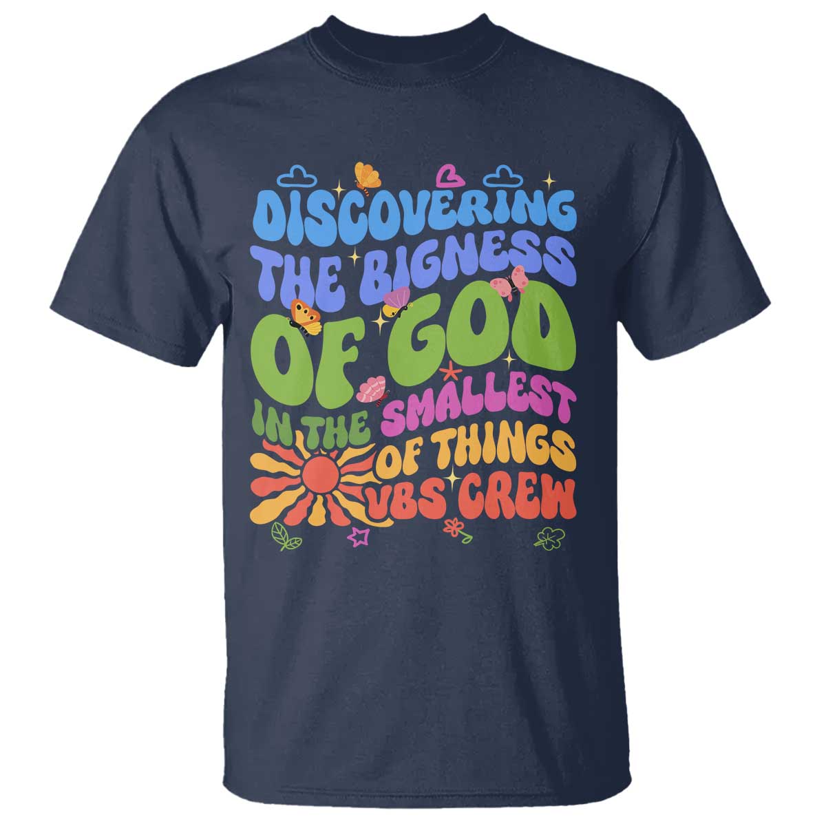 vbs-2025-t-shirt-discovering-the-bigness-of-god-in-the-smallest-of-things-retro-groovy