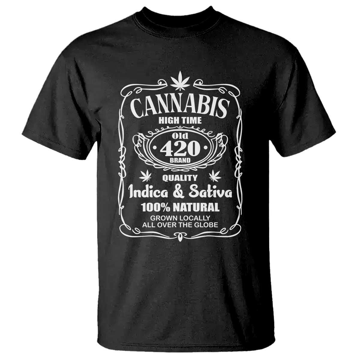 funny-cannabis-high-time-t-shirt-old-420-quality-indica-sativa-weed
