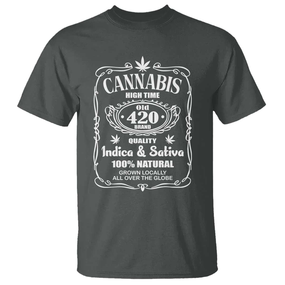 funny-cannabis-high-time-t-shirt-old-420-quality-indica-sativa-weed