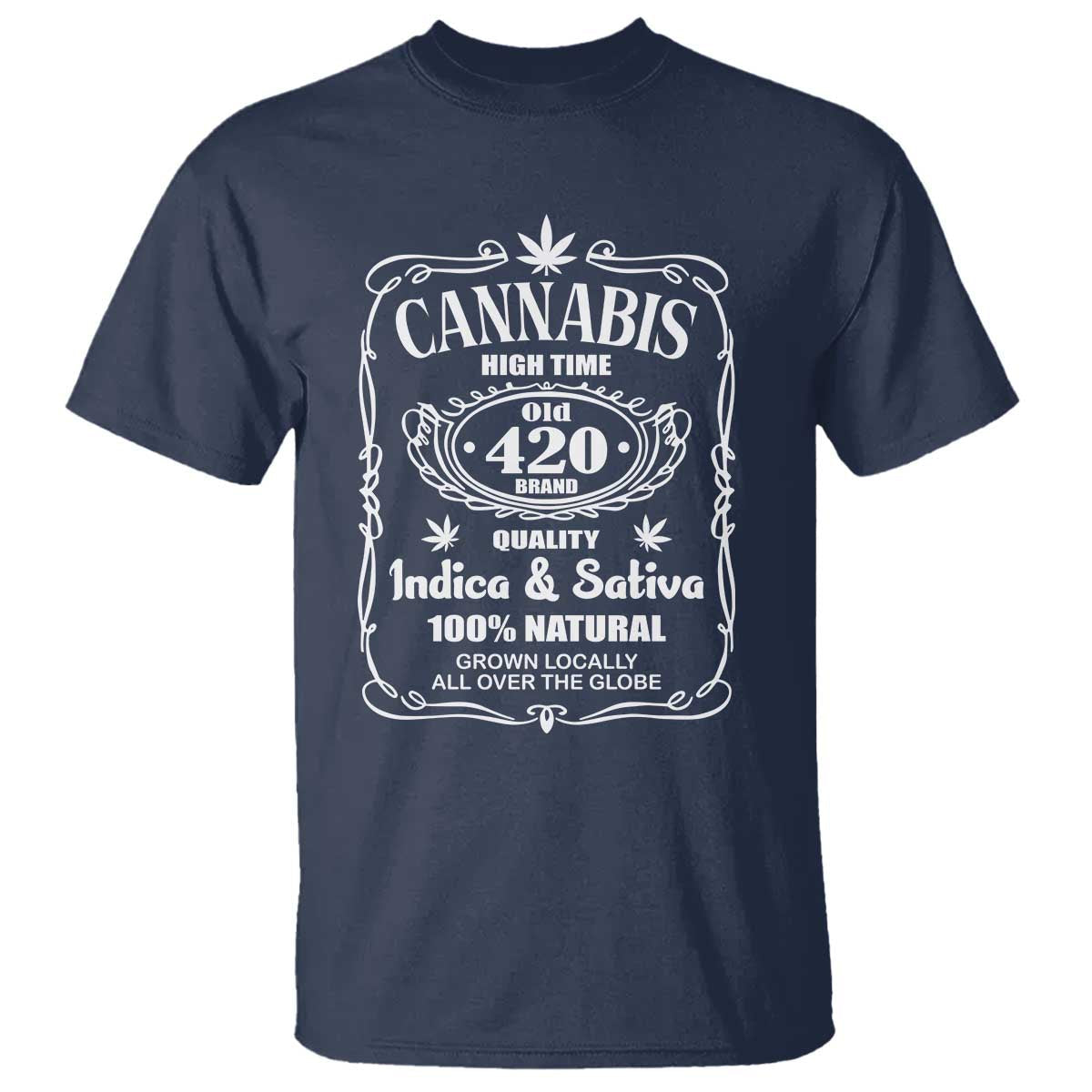 funny-cannabis-high-time-t-shirt-old-420-quality-indica-sativa-weed