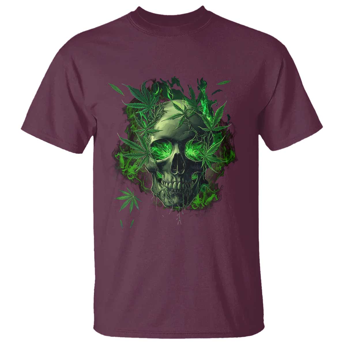 marijuana-skull-t-shirt-smoke-weed-cannabis-420-pot-leaf