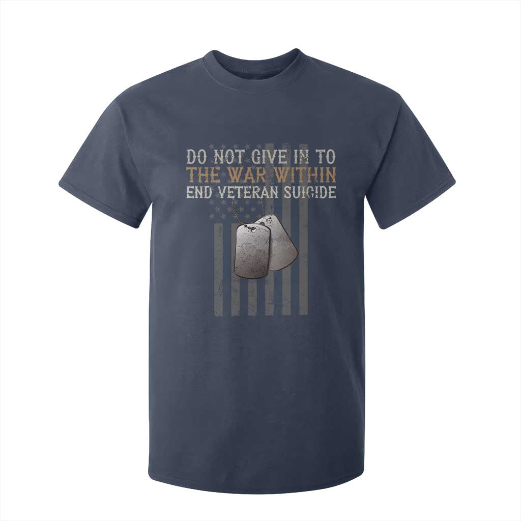 Veteran Suicide Prevention Support T Shirt For Kid Do Not Give In To The War Within Patriotic US Flag