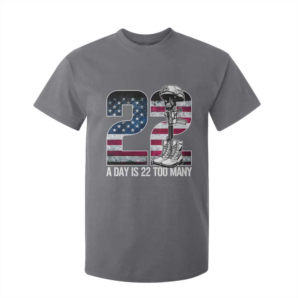 Veteran Suicide Prevention Support T Shirt For Kid 22 A Day is 22 Too Many Veteran Lives Matter