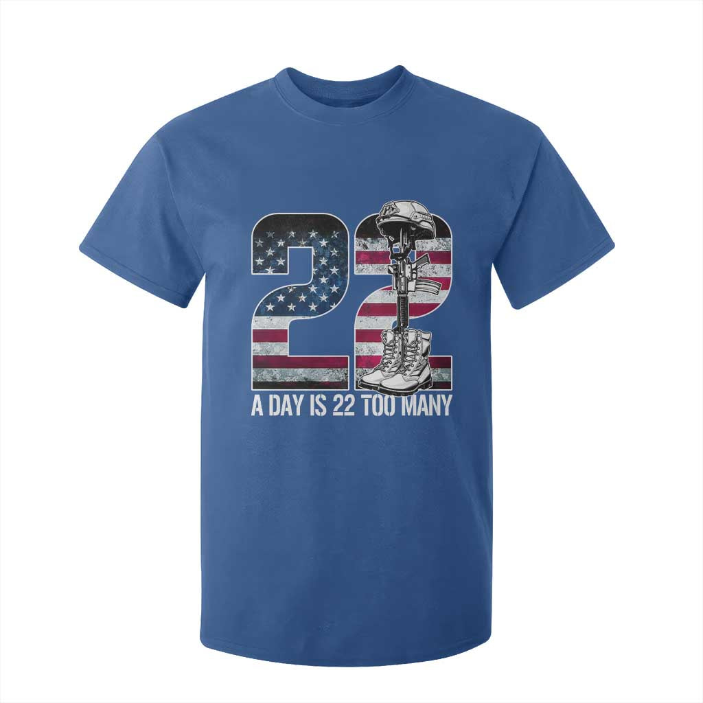 Veteran Suicide Prevention Support T Shirt For Kid 22 A Day is 22 Too Many Veteran Lives Matter