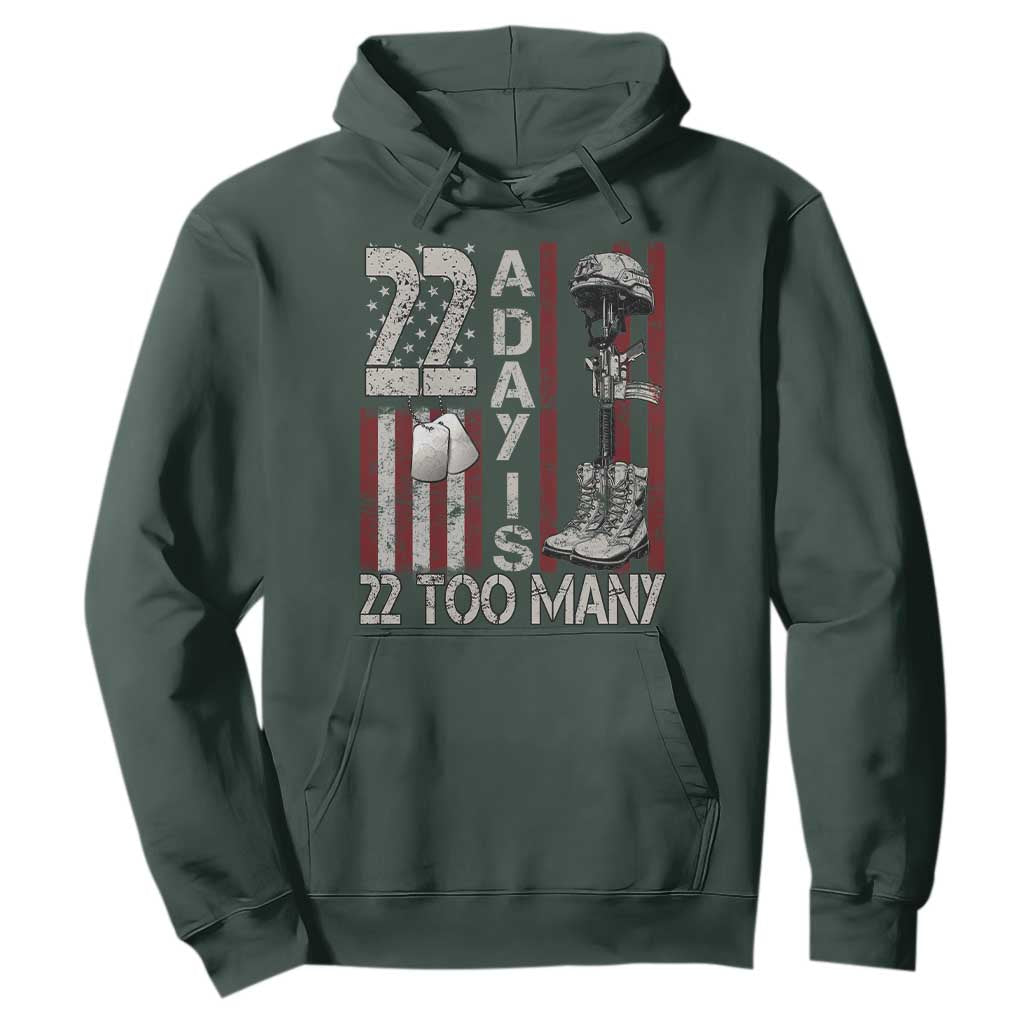 Veteran Suicide Prevention Support Hoodie 22 A Day Is 22 Too Many