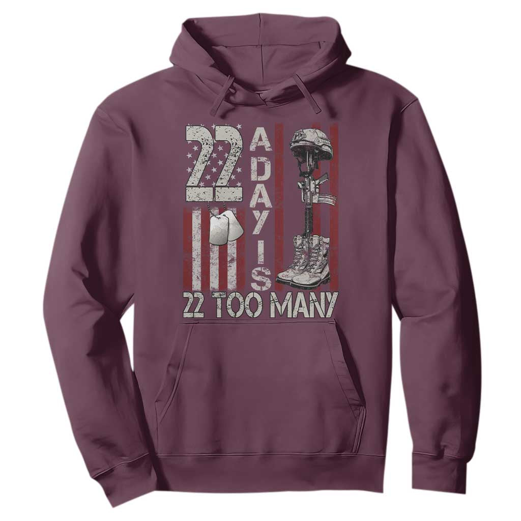 Veteran Suicide Prevention Support Hoodie 22 A Day Is 22 Too Many