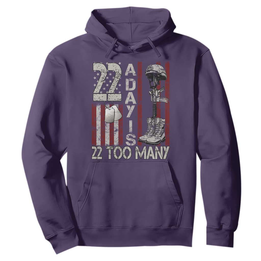 Veteran Suicide Prevention Support Hoodie 22 A Day Is 22 Too Many