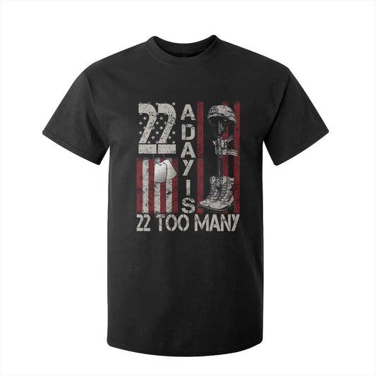 Veteran Suicide Prevention Support T Shirt For Kid 22 A Day Is 22 Too Many
