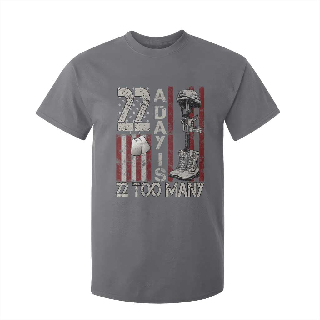 Veteran Suicide Prevention Support T Shirt For Kid 22 A Day Is 22 Too Many