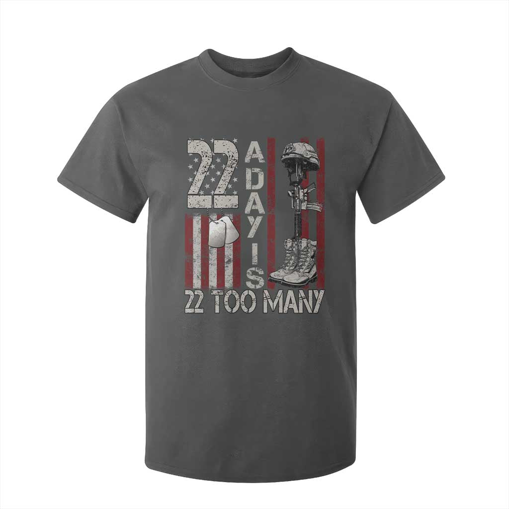 Veteran Suicide Prevention Support T Shirt For Kid 22 A Day Is 22 Too Many