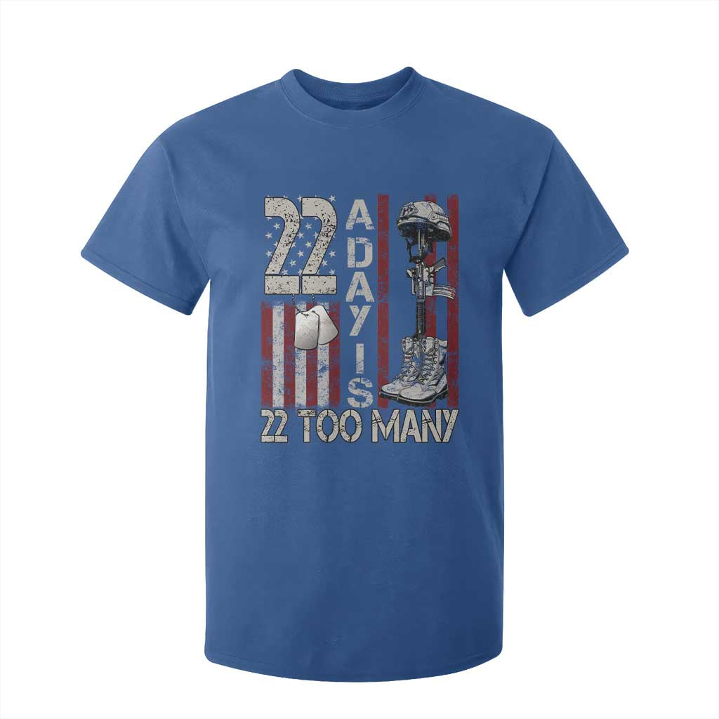 Veteran Suicide Prevention Support T Shirt For Kid 22 A Day Is 22 Too Many