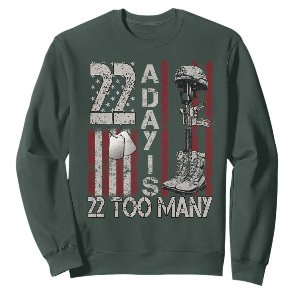 Veteran Suicide Prevention Support Sweatshirt 22 A Day Is 22 Too Many