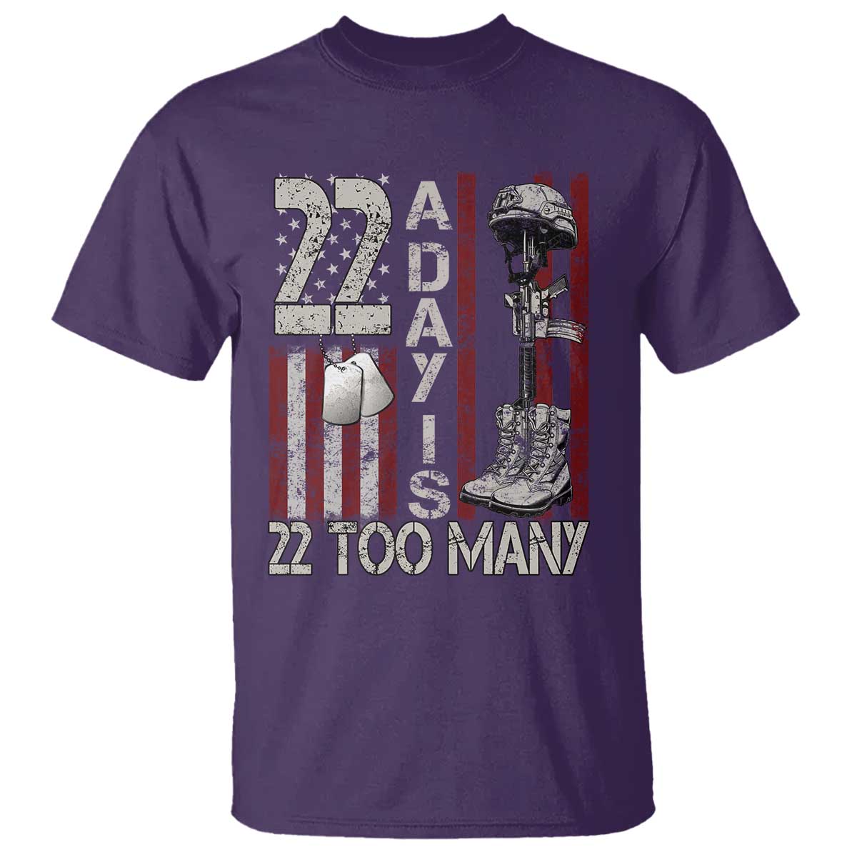 Veteran Suicide Prevention Support T Shirt 22 A Day Is 22 Too Many
